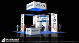 30x30 Island booth design by DisplayCraft